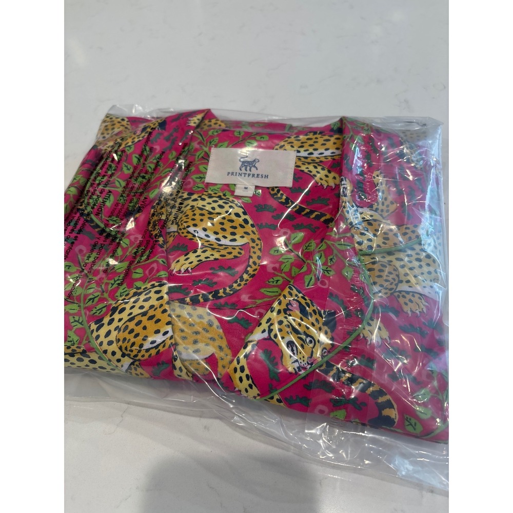 Printfresh Bagheera Short Sleep Set Raspberry Pink Leopard Organic Cotton M - Picture 8 of 8